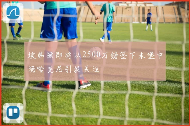 埃弗顿即将以2500万镑签下米堡中场哈克尼引发关注